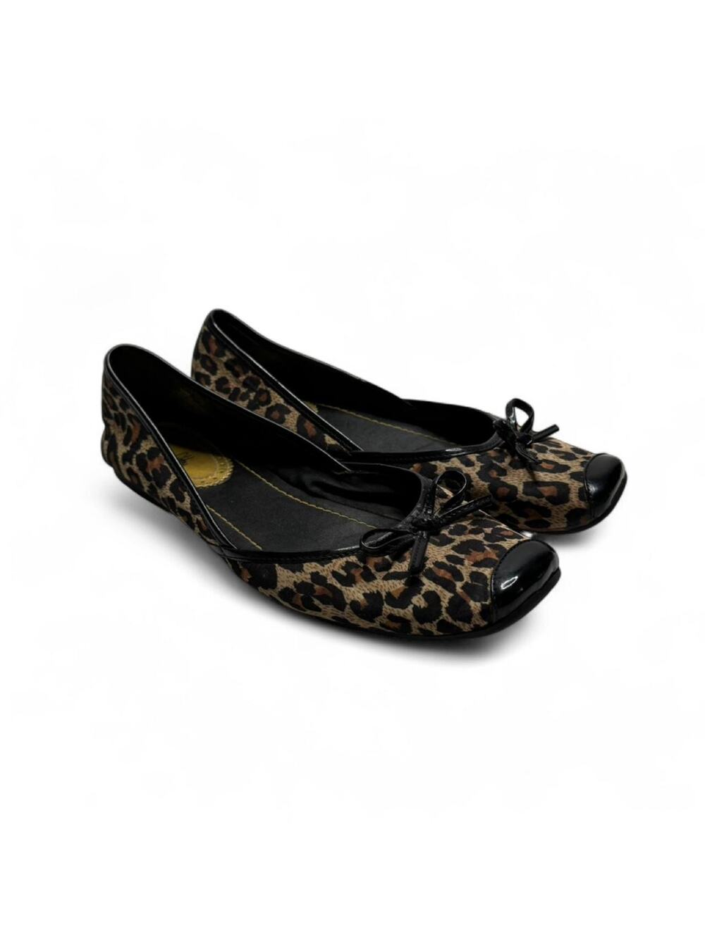 Sam & Libby Square Toe Leopard Print Ballet Flats women’s size 8 1/2